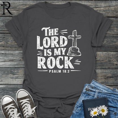 The Lord is My Rock - Stone Carved Cross - T-Shirt