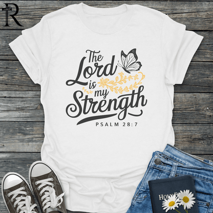 The Lord is My Strength - Butterfly floral - T-Shirt