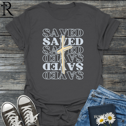 Saved - 6 Layer w Cross - T-Shirt