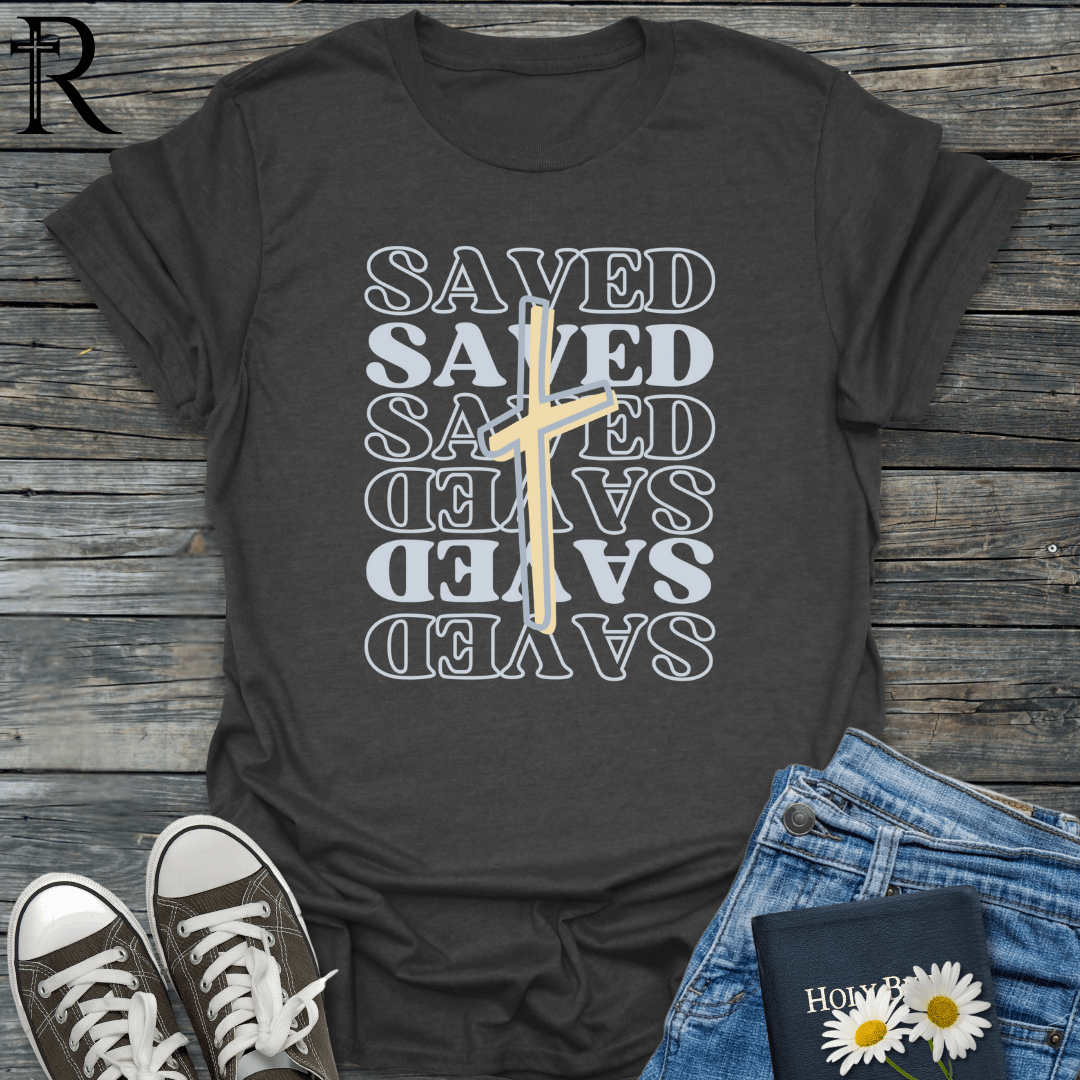 Saved - 6 Layer w Cross - T-Shirt