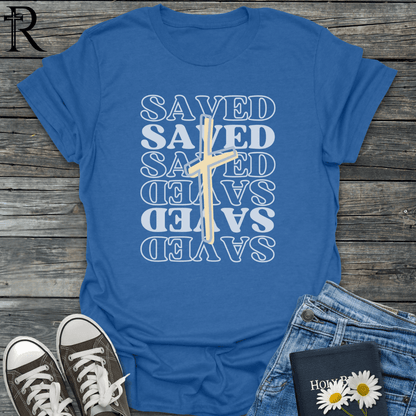 Saved - 6 Layer w Cross - T-Shirt