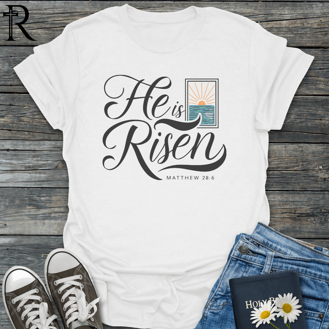 He is Risen - Sunshine thru Window - T-Shirt