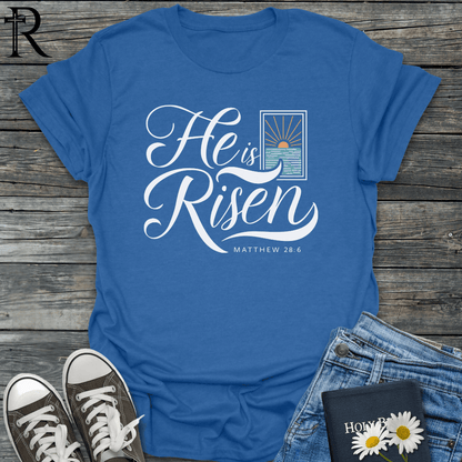 He is Risen - Sunshine thru Window - T-Shirt