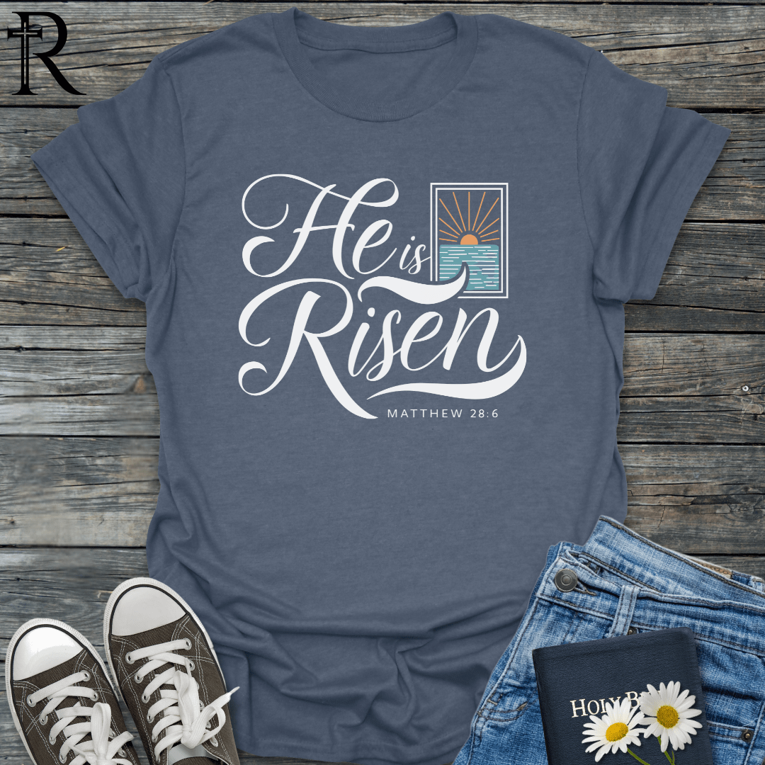 He is Risen - Sunshine thru Window - T-Shirt