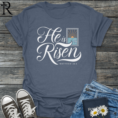 He is Risen - Sunshine thru Window - T-Shirt