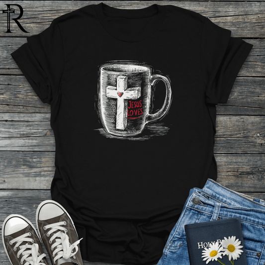 Jesus Loves Coffee Mug - Pencil - T-Shirt