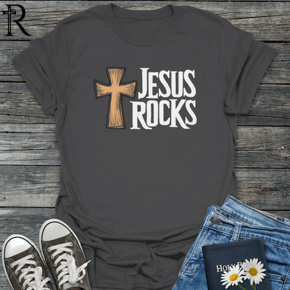 Jesus Rocks - Rock'n'Roll Themed - T-Shirt