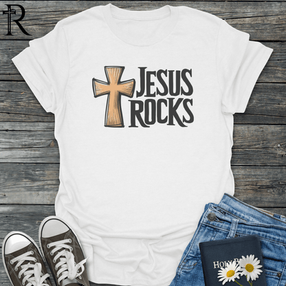 Jesus Rocks - Rock'n'Roll Themed - T-Shirt