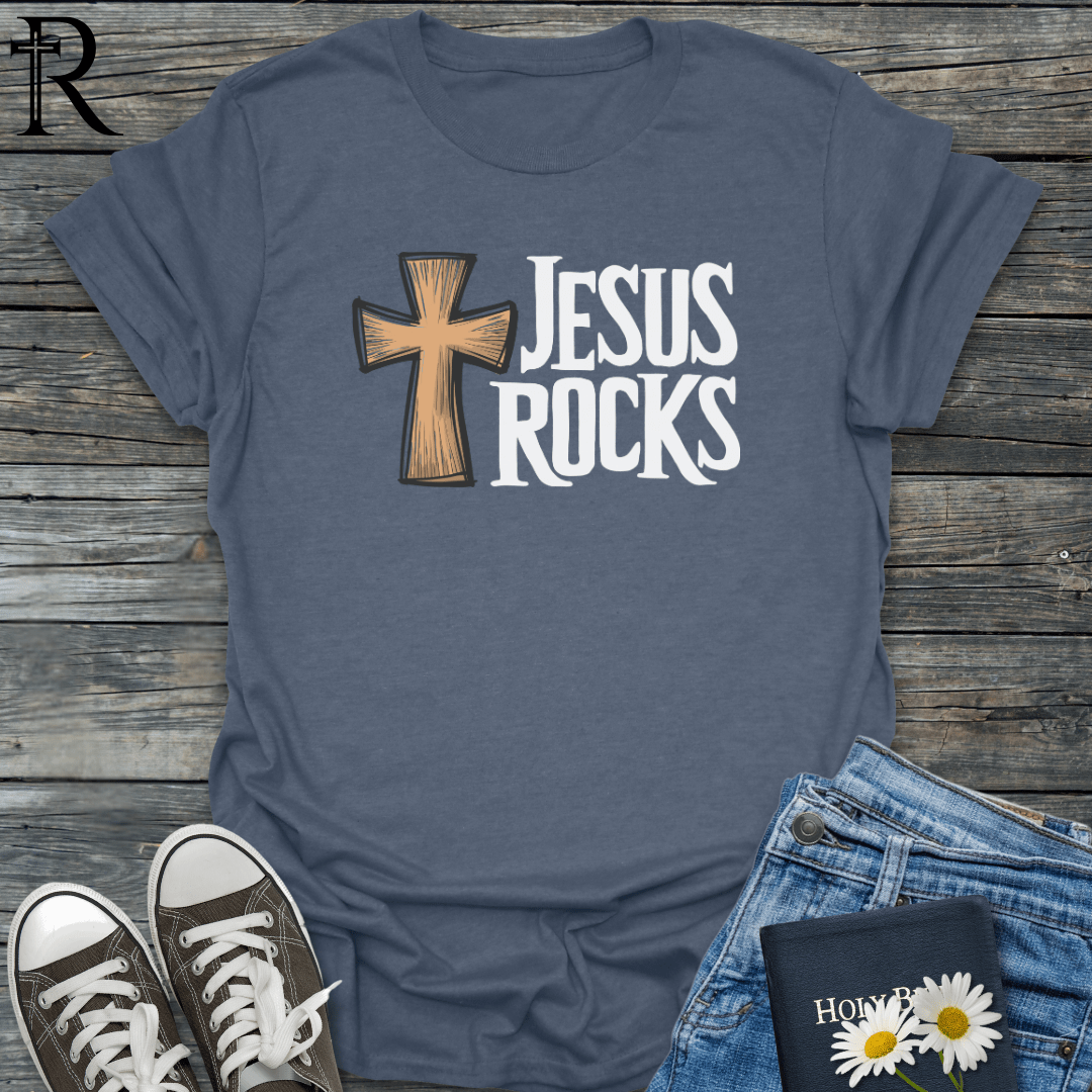 Jesus Rocks - Rock'n'Roll Themed - T-Shirt