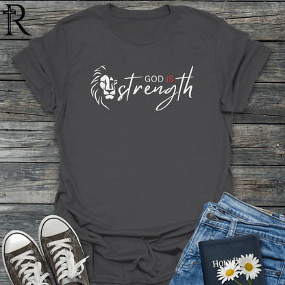 God is Strength - Lion - T-Shirt