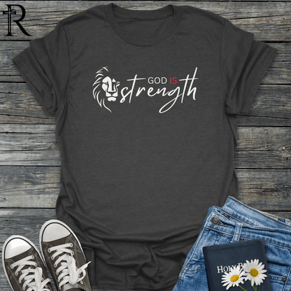 God is Strength - Lion - T-Shirt