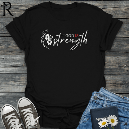 God is Strength - Lion - T-Shirt