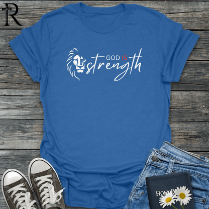 God is Strength - Lion - T-Shirt