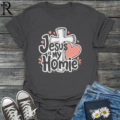 Jesus is My Homie - Cross & Heart - T-Shirt