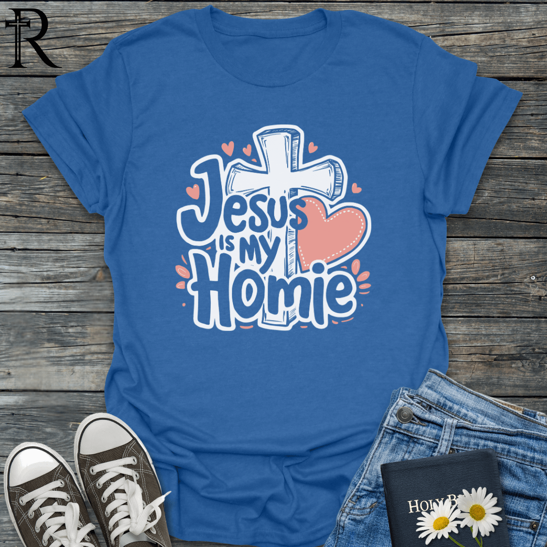 Jesus is My Homie - Cross & Heart - T-Shirt