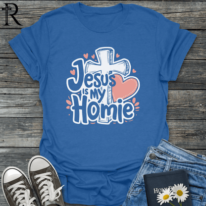 Jesus is My Homie - Cross & Heart - T-Shirt