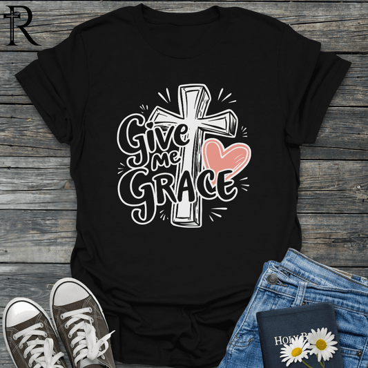 Give Me Grace - Cross & Heart - T-Shirt