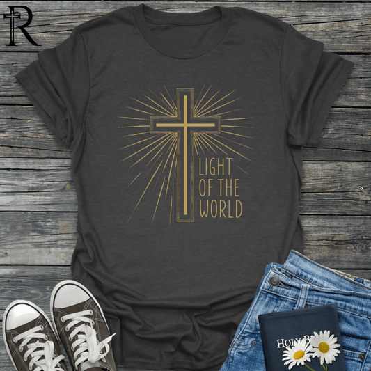 Light of the World - Illuminated Cross - T-Shirt