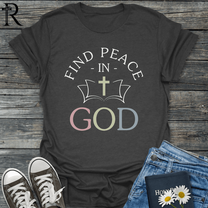 Find Peace in God - Bible/Cross - T-Shirt