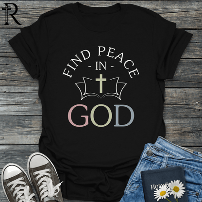 Find Peace in God - Bible/Cross - T-Shirt