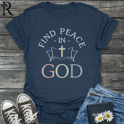 Find Peace in God - Bible/Cross - T-Shirt