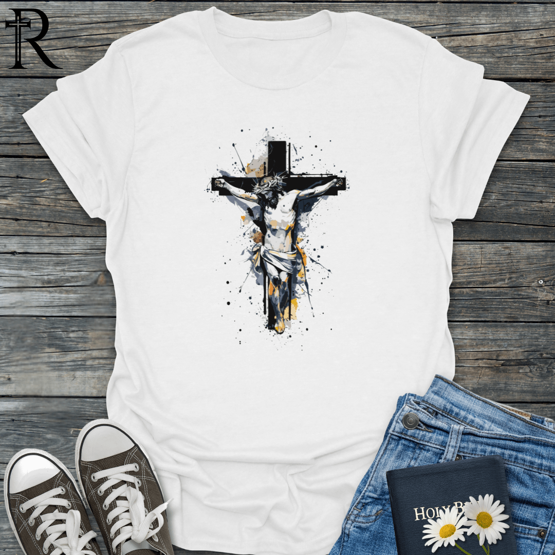 Abstract Crucifix - Paint Spatter - T-Shirt