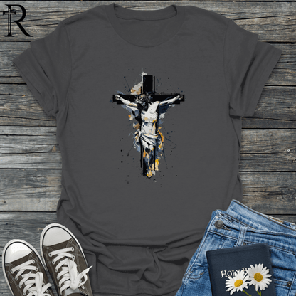 Abstract Crucifix - Paint Spatter - T-Shirt