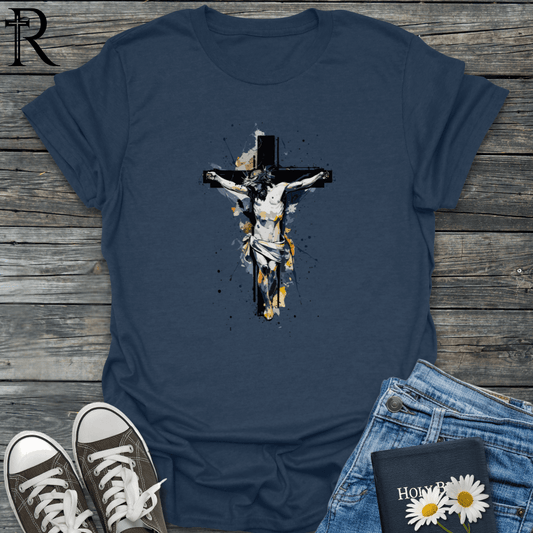 Abstract Crucifix - Paint Spatter - T-Shirt