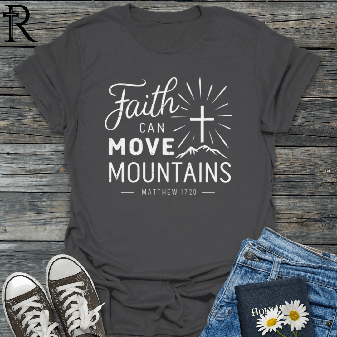 Faith Can Move Mountains - Glowing Cross - T-Shirt