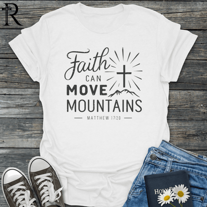 Faith Can Move Mountains - Glowing Cross - T-Shirt