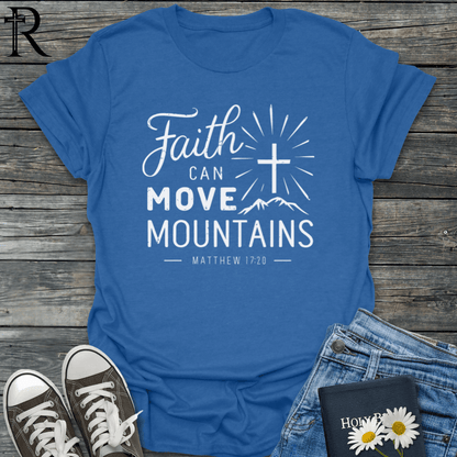 Faith Can Move Mountains - Glowing Cross - T-Shirt