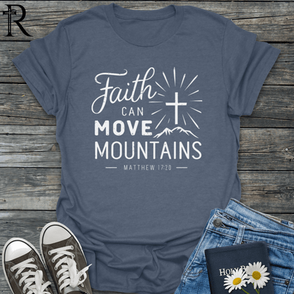 Faith Can Move Mountains - Glowing Cross - T-Shirt