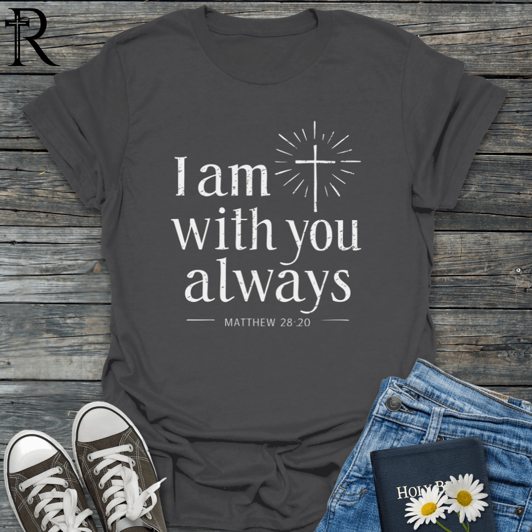 I Am with you always - Glowing Cross - T-Shirt