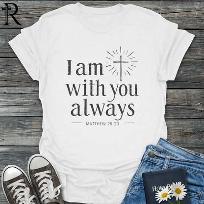 I Am with you always - Glowing Cross - T-Shirt