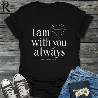 I Am with you always - Glowing Cross - T-Shirt