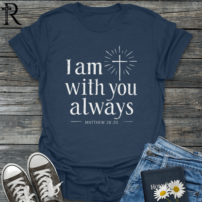 I Am with you always - Glowing Cross - T-Shirt