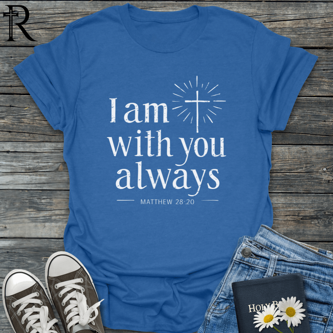 I Am with you always - Glowing Cross - T-Shirt