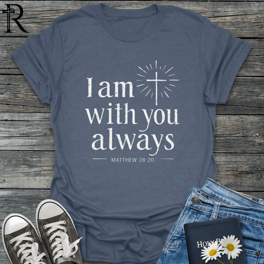 I Am with you always - Glowing Cross - T-Shirt