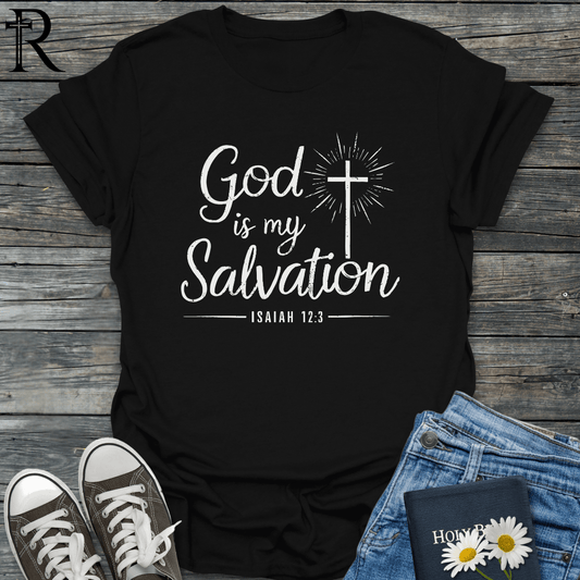 God is My Salvation - Glowing Cross - T-Shirt