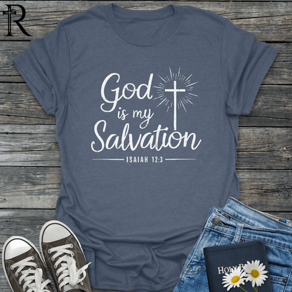 God is My Salvation - Glowing Cross - T-Shirt